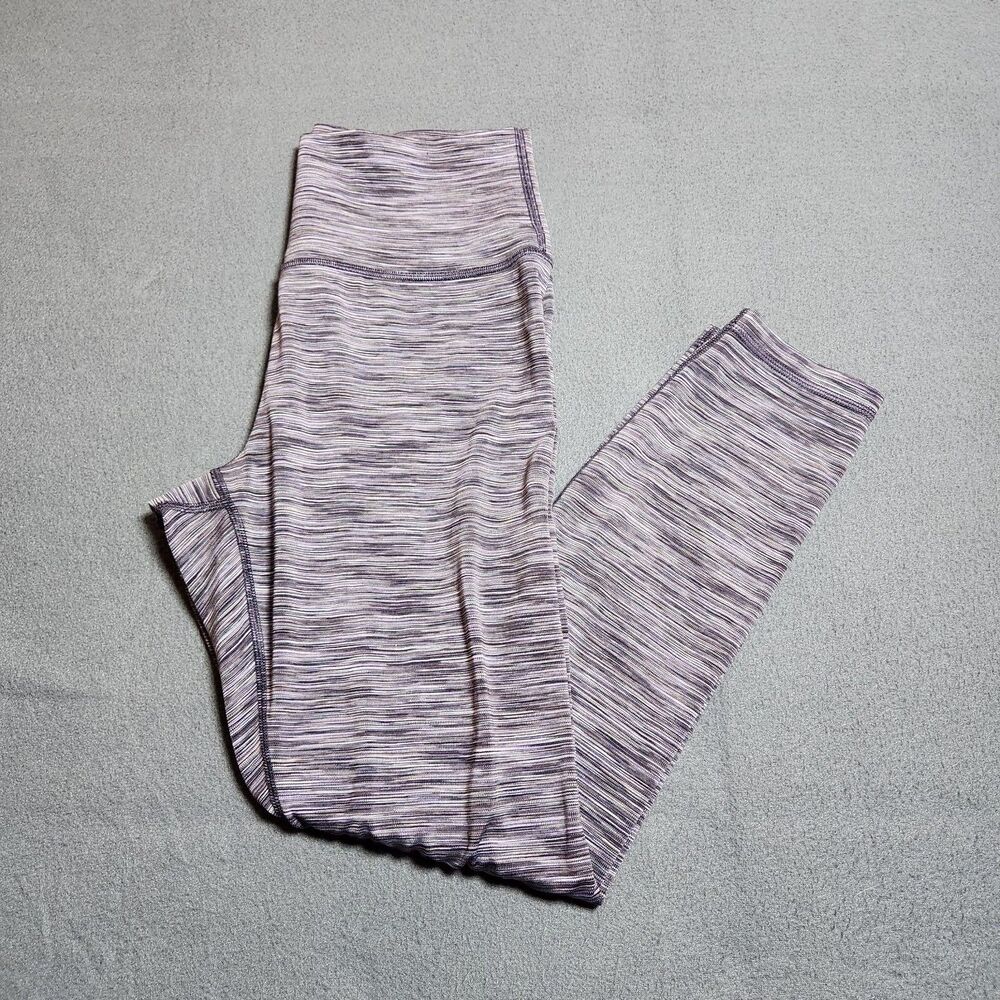 Athleta Pants Women M Purple Transcend Textured 7/8 Tight Leggings